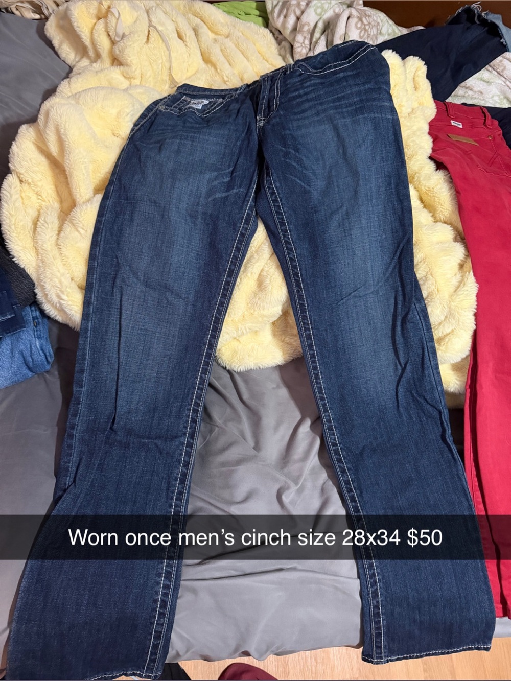 Cinch Men's Dark Blue Bootcut Jeans